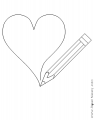 Ceruzka kreslí srdce