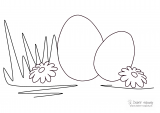 vajíčka v tráve