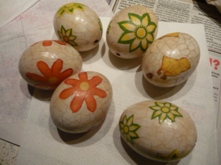 krakelované vajíčka