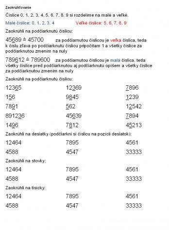 Zaokrúhľovanie